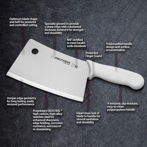  Dexter-Russell 7 STAINLESS Cleaver, , SANI-SAFE Series