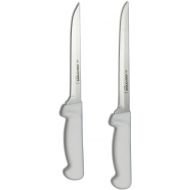 Dexter-Russell 7 and 8 Fillet Knife w/Polypropylene White Handle,Boning Knife, Flexible Fillet Knives for Meat Fish Poultry Chicken,bundle