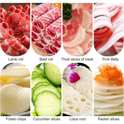  [아마존베스트]Garne T Manual Frozen Meat Slicer, Stainless Steel Meat Cutter Beef Mutton Roll Meat Cheese Food Slicer Vegetable Sheet Slicing Machine, Deli Slicer for Home Kitchen