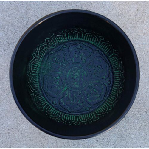  DharmaObjects Yoga Meditation 6 Inches Om Mani Buddha Singing Bowl/Cushion/Mallet Gift Set명상종 싱잉볼