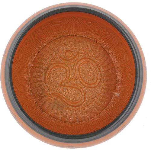  DharmaObjects Yoga Meditation 6 Inches OM Mantra Singing Bowl/Pad/Mallet Gift Set (Orange)명상종 싱잉볼