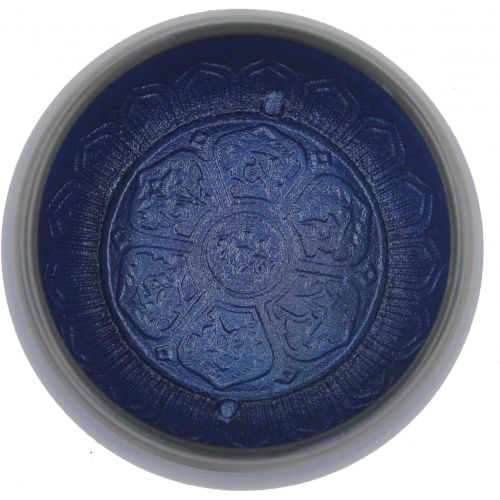  DharmaObjects Meditation Grade 6 Inches Tibetan Om Mani Singing Bowl Mallet/Cushion Set (Blue)명상종 싱잉볼