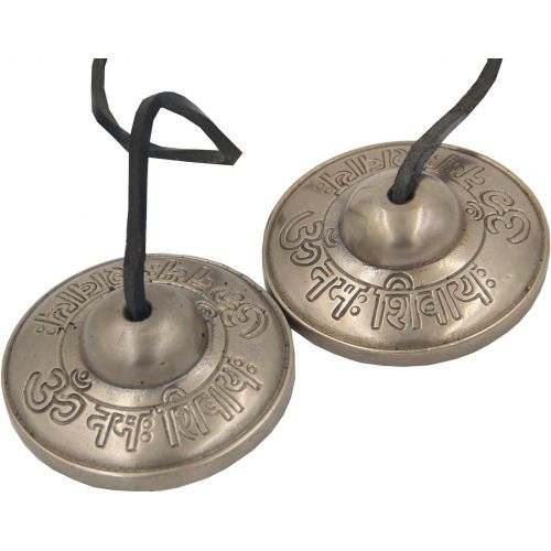  Lungta Imports DharmaObjects Tibetan Premium QualityOm Lotus Tingsha Cymbals 3 With Pouch