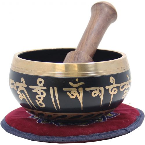  DharmaObjects Tibetan Meditation Om Mani Padme Hum Peace Singing Bowl With Mallet명상종 싱잉볼