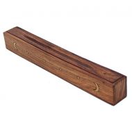 인센스스틱 DharmaObjects Incense Holders and Burners : Wooden Incense Stick Burner Stand Holder Handmade Ash Catcher with Storage