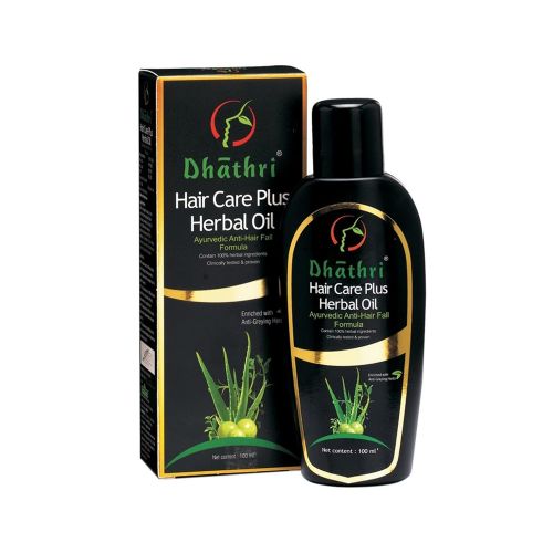 2 X Dhathri Hair Care Plus Herbal Oil Anti Hair Fall Promotes Hair Growth -100ml