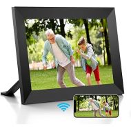 Frameo 10.1 Inch WiFi Digital Photo Frame with IPS Touch Screen HD Display, Easy to Send Picture and Video Remotely via APP from Anywhere, 16GB Large Storage, Auto Rotate, Slideshow, Wall Mountable