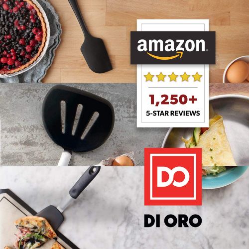  Di Oro Living DI ORO Chef Series Choice 3-Piece Silicone Spatula Set - Award-Winning Seamless Series Spatula & Two Turner Style Spatulas - Best Kitchen Spatula Set