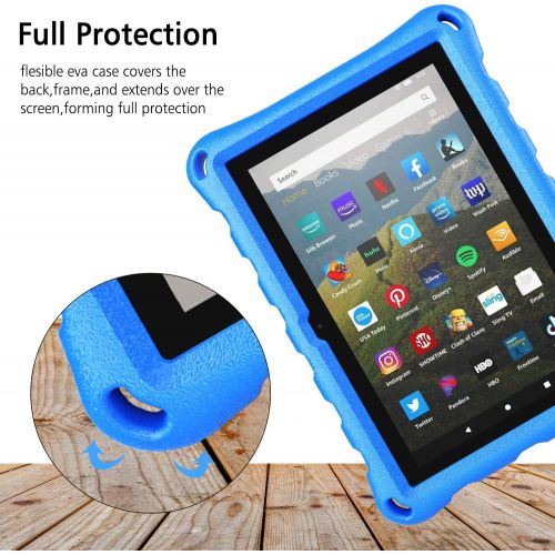  [아마존베스트]Fire HD 8 2020 Case,Fire HD 8 Plus Tablet Case(10th Generation, 2020 Release),DiHines Lightweight Kids-Proof Case for Amazon Kindle Fire HD 8 Tablet/Fire HD 8 Plus,Blue