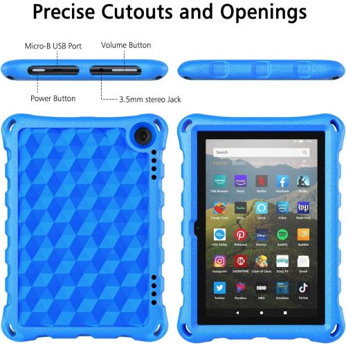  [아마존베스트]Fire HD 8 2020 Case,Fire HD 8 Plus Tablet Case(10th Generation, 2020 Release),DiHines Lightweight Kids-Proof Case for Amazon Kindle Fire HD 8 Tablet/Fire HD 8 Plus,Blue