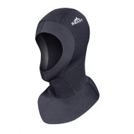 DiNeop Neoprene Scuba Diving Hood 3MM Wetsuit Diving Cap for Men Women, Bib Dive Hood Warm Durable Stretchable for Snorkeling Surfing Kayaking Swimming Sailing Canoeing Water Sport