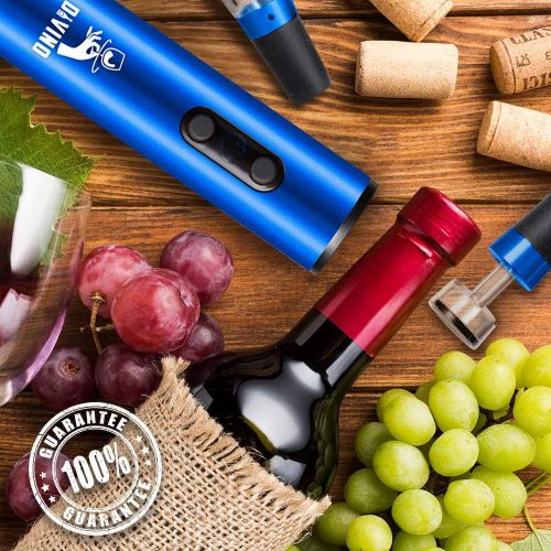  [아마존베스트]DiVino Electric Wine Opener Set - 4-in-1 Package with Battery-Powered Corkscrew, Vacuum Stopper, Foil Cutter & Aerator Pourer - Cordless Design with Automatic LED Indicator - Gifts