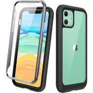 [아마존베스트]DIACLARA Compatible with iPhone 11 Case, Full Body Rugged Case with Built-in Touch Sensitive Anti-Scratch Screen Protector, Soft TPU Bumper Case Cover Compatible with iPhone 11 6.1