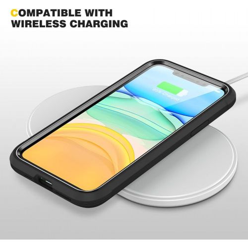  [아마존베스트]DIACLARA Compatible with iPhone 11 Case, Full Body Rugged Case with Built-in Touch Sensitive Anti-Scratch Screen Protector, Soft TPU Bumper Case Cover Compatible with iPhone 11 6.1