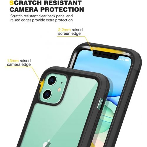  [아마존베스트]DIACLARA Compatible with iPhone 11 Case, Full Body Rugged Case with Built-in Touch Sensitive Anti-Scratch Screen Protector, Soft TPU Bumper Case Cover Compatible with iPhone 11 6.1