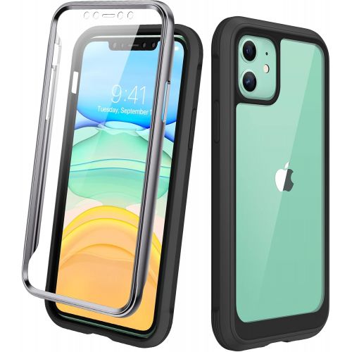  [아마존베스트]DIACLARA Compatible with iPhone 11 Case, Full Body Rugged Case with Built-in Touch Sensitive Anti-Scratch Screen Protector, Soft TPU Bumper Case Cover Compatible with iPhone 11 6.1