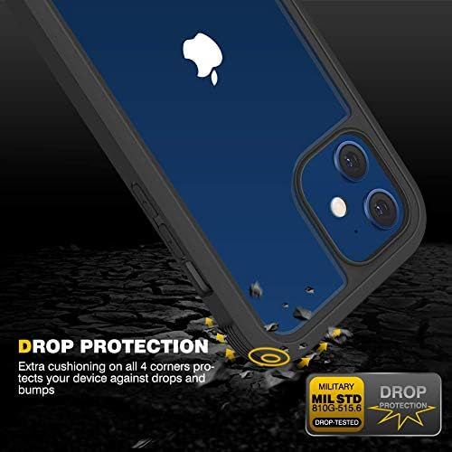  [아마존베스트]Diaclara Designed for iPhone 12/12 Pro Case, Full Body Rugged Case with Built-in Touch Sensitive Anti-Scratch Screen Protector, Soft TPU Bumper Case for iPhone 12/12 Pro 6.1 (Black