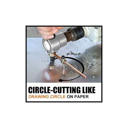  [아마존베스트]Diagtree Nibbler Cutter Drill Attachment Double Head Metal Sheet- Wrench and Parts,Tool Black Set