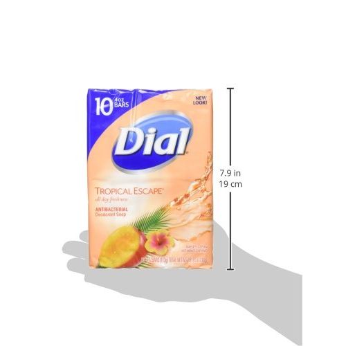  Dial Antibacterial Bar Soap, Tropical Escape, 4 Ounce, 90 Bars