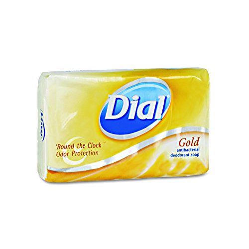  Dial 02401 Individually Wrapped Antibacterial Soap, Pleasant, Gold, 4oz Bar (Case of 72)