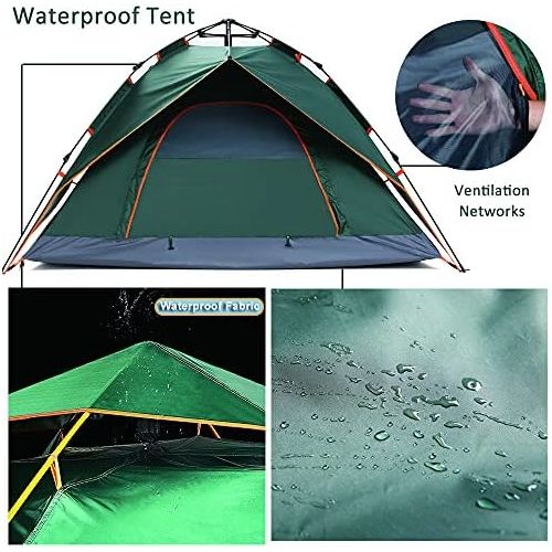  Diamond Candy Pop Up Tents for Camping 2-3 Person, 3000mm Waterproof Tent, Instant Setup in 60 Seconds, 2 Ventilated Mesh Doors, 8x7 ft Sun Shelter