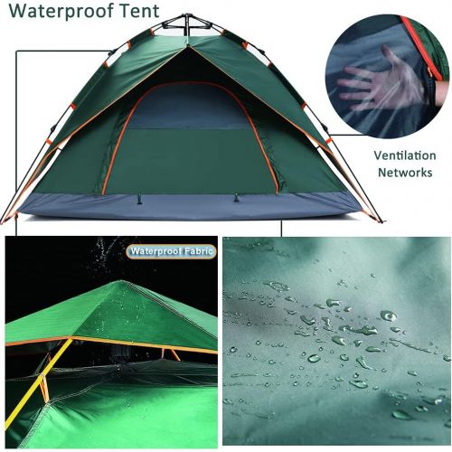  Diamond Candy Pop Up Tents for Camping 2-3 Person, 3000mm Waterproof Tent, Instant Setup in 60 Seconds, 2 Ventilated Mesh Doors, 8x7 ft Sun Shelter