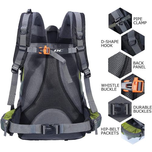  Diamond Candy Waterproof Hiking Backpack for Men and Women, 40L Lightweight Day Pack for Travel Camping