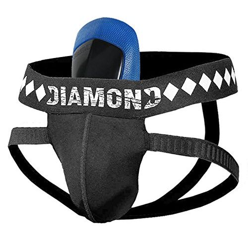  Diamond MMA Athletic Cup Groin Protector & Four-Strap No Shift Jock Strap System for Sports, XX-Large