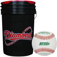 Diamond 6-Gallon Bucket with 30 Diamond DOL-1 HS NFHS Leather Baseballs