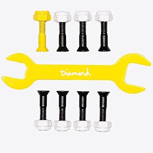  Diamond Supply Skateboard Mounting Hardware Shane Oneill Allen Black/Yellow 7/8