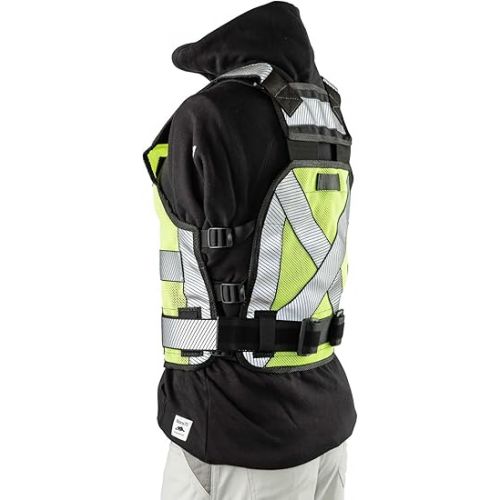  Diamondback Hi-Viz 701 Tool Vest - Safety Tool Vest for Carpenters, Roofers & Electricians