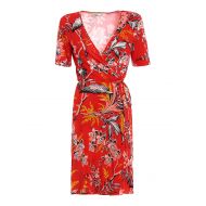 Diane von Furstenberg Floral printed silk wrap dress