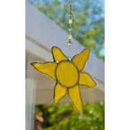 DianeMarieArt SunStar Shape in Choice of Colors Ready to Hang Stained Glass Suncatcher Home Decor Window and Garden