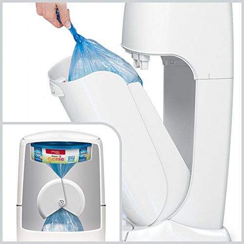  [아마존베스트]Playtex Diaper Genie Complete Diaper Pail with Odor Lock Technology, White