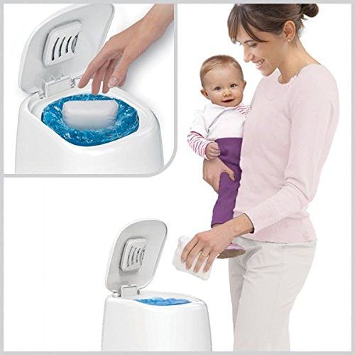  [아마존베스트]Playtex Diaper Genie Complete Diaper Pail with Odor Lock Technology, White