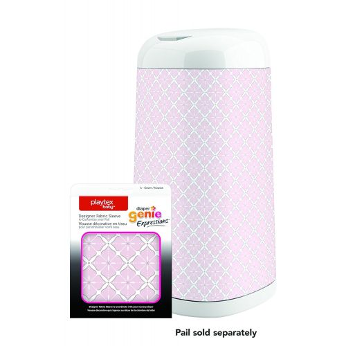  Playtex Diaper Genie Expressions Diaper Pail Fabric Sleeve, Pink Starburst