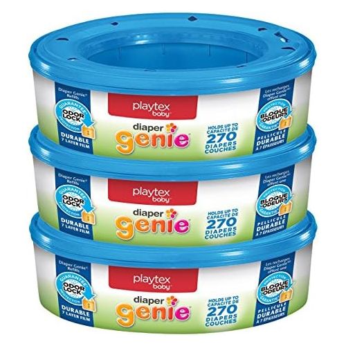  Playtex Diaper Genie Refill Bags, Ideal for Diaper Genie Diaper Pails, Pack of 3, 810 Count