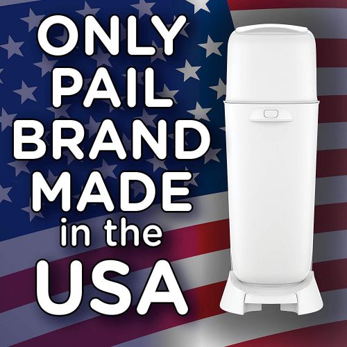  Playtex Diaper Genie Complete Diaper Pail, Fully Assembled, with Odor Lock Technology, Includes 1 Pail & 1 Refill, White
