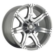 Dick Cepek Gun Metal 7 Gray Wheel with Machined Finish (17x8.5/5x5) 19 millimeters offset