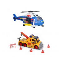 Dickie Toys Hong Kong Majorette Action Series Bundle Helicopter & Tow Truck