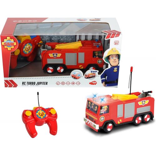  [아마존 핫딜] [아마존핫딜]DICKIE Dickie Toys 203099612 - RC Feuerwehrmann Sam Jupiter, funkferngesteuertes Feuerwehrauto, 22 cm