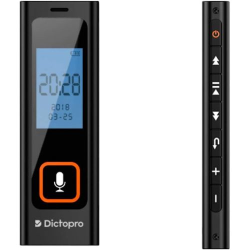  [아마존베스트]Tiny Digital Voice Activated Recorder by Dictopro - HQ Recording from Far Away, Record Lectures & Meetings, Sensitive Microphone, Automatic Noise Reduction, 582H Playback, Portable