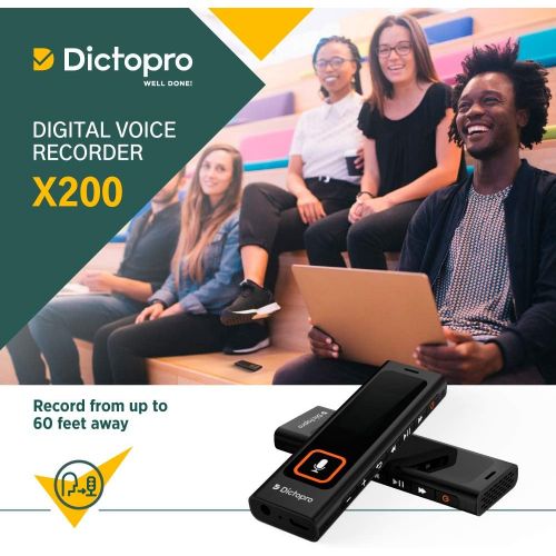  [아마존베스트]Tiny Digital Voice Activated Recorder by Dictopro - HQ Recording from Far Away, Record Lectures & Meetings, Sensitive Microphone, Automatic Noise Reduction, 582H Playback, Portable