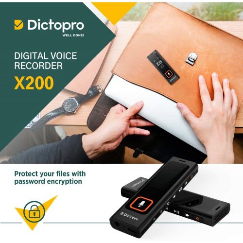  [아마존베스트]Tiny Digital Voice Activated Recorder by Dictopro - HQ Recording from Far Away, Record Lectures & Meetings, Sensitive Microphone, Automatic Noise Reduction, 582H Playback, Portable