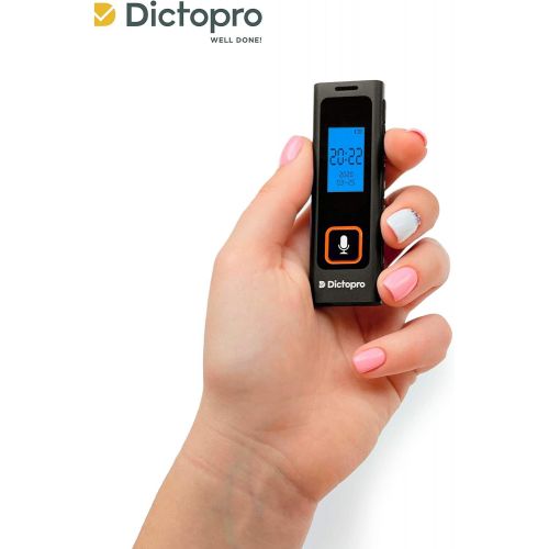  [아마존베스트]Dictopro Digital Voice Activated Recorder w/Password Protection - HQ Recording from 60ft, Record Lectures & Meetings, Sensitive Microphone, Automatic Noise Reduction, 582H Playback, Small &