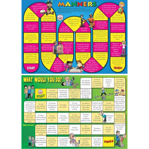  Didax Educational Resources Social Skills Board Games (6 Pack), Multicolor