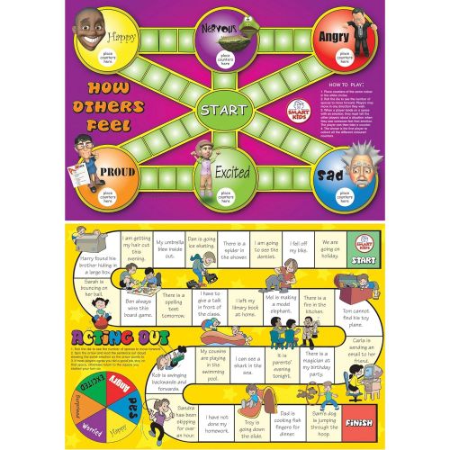  Didax Educational Resources Social Skills Board Games (6 Pack), Multicolor
