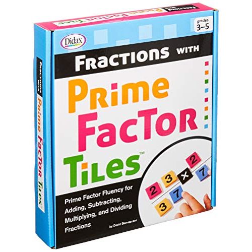  Didax Educational Resources Fractions with Prime Factor Tiles, Multicolor