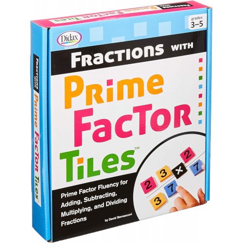  Didax Educational Resources Fractions with Prime Factor Tiles, Multicolor