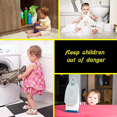  [아마존베스트]Gold - Door knob Baby Safety Cover - 5 Pack - 4 Colors Available - Deter Little Kids from Opening Doors with A Child Proof Door Handle Lock - Diddle